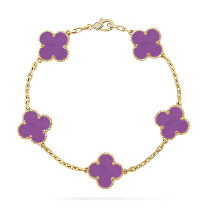 [⭐Clover Jewelry] CLOVER 5 MOTIF VIOLET BRACELET COLLECTION
