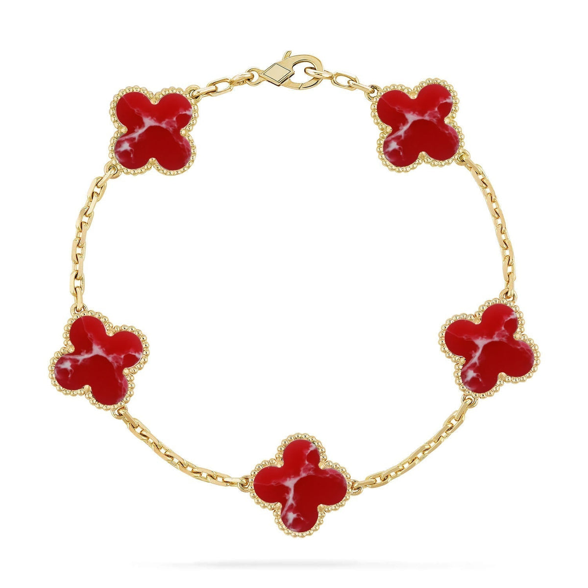 [⭐Clover Jewelry]CLOVER 5 MOTIF RED PATTERN BRACELET COLLECTION