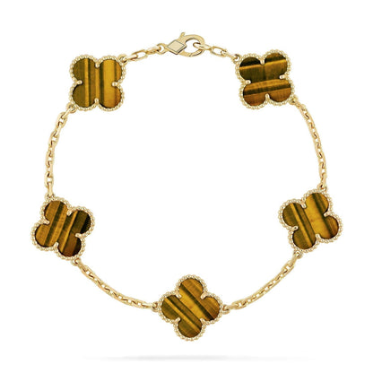[⭐Clover Jewelry] CLOVER 5 MOTIFS TIGER EYE BRACELET COLLECTION