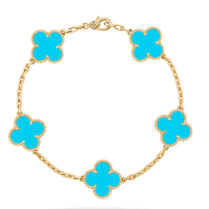 [⭐Clover Jewelry] CLOVER 5 MOTIF TURQUOISE BRACELET COLLECTION