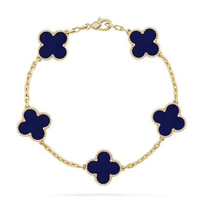 [⭐Clover Jewelry]CLOVER 5 MOTIF LAPIS LAZULI BRACELET COLLECTION