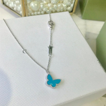 [⭐Clover Jewelry]BUTTERFLY TURQUOISE BUTTERFLY BRACELET SILVER