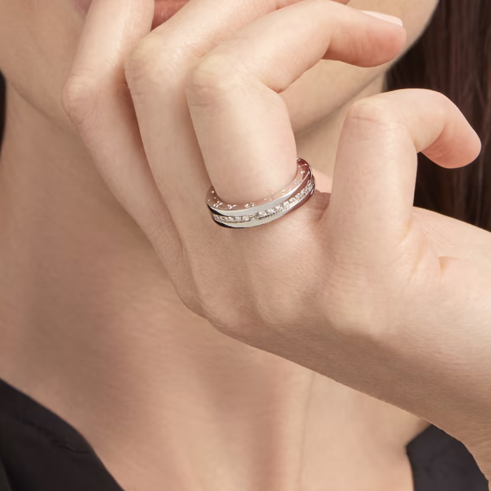 [⭐Clover Jewelry]ZERO 1 ONE-BAND PAVED DIAMONDS ON THE SPIRAL RING