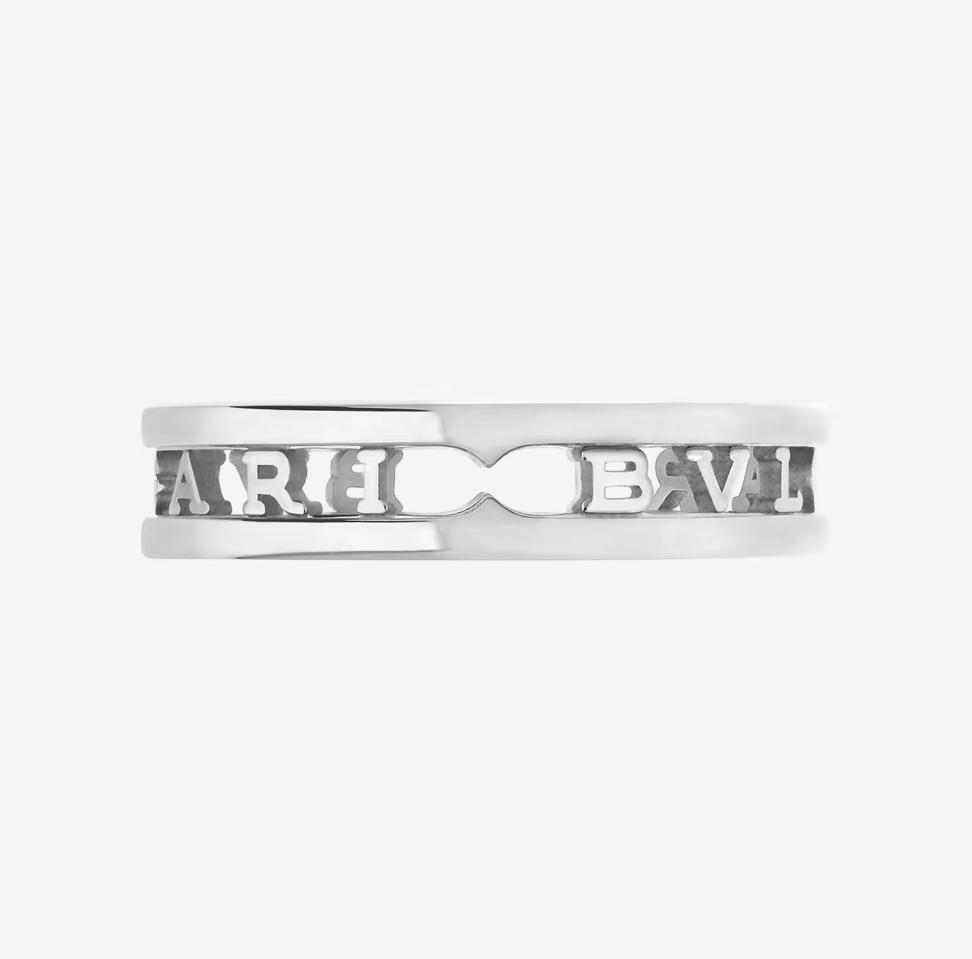 [⭐Clover Jewelry]ZERO 1 ONE-BAND WITH OPENWORK LOGO SPIRAL RING