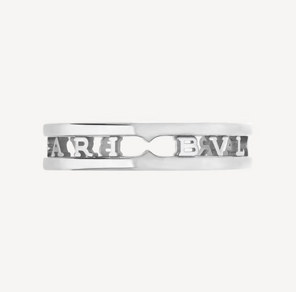 [⭐Clover Jewelry]ZERO 1 ONE-BAND WITH OPENWORK LOGO SPIRAL RING