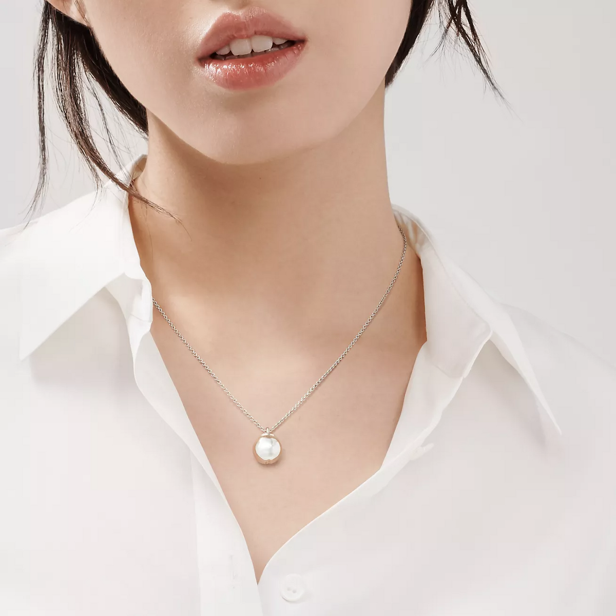 [Clover Jewelry]BALL PENDANT 12.75MM NECKLACE