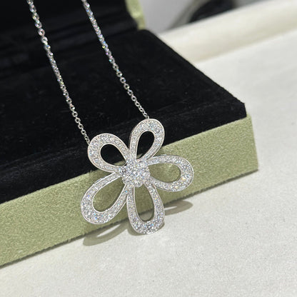 [⭐Clover Jewelry]FLOWERLACE NECKLACE FULL DIAMONDS