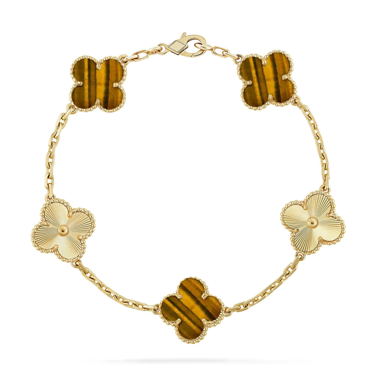 [⭐Clover Jewelry] CLOVER 5 MOTIFS TIGER EYE BRACELET COLLECTION