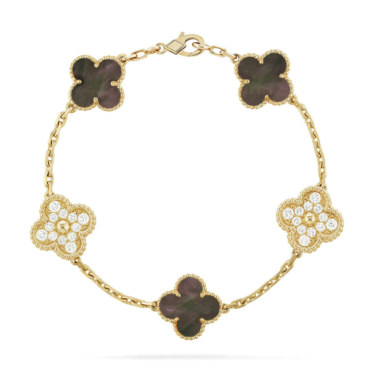 [⭐Clover Jewelry] CLOVER 5 MOTIF GRAY MOP BRACELET COLLECTION