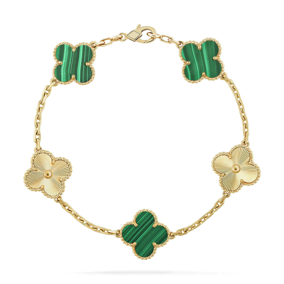 [⭐Clover Jewelry] CLOVER 5 MOTIF MALACHITE BRACELET COLLECTION
