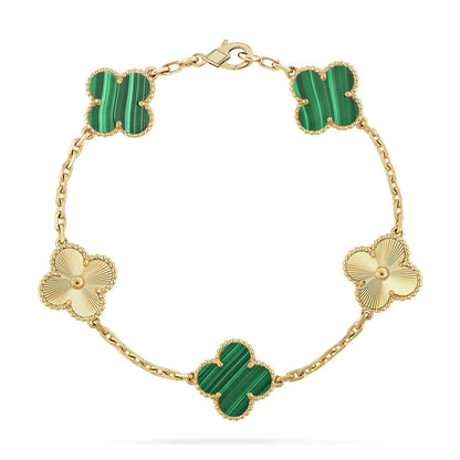 [⭐Clover Jewelry] CLOVER 5 MOTIF MALACHITE BRACELET COLLECTION