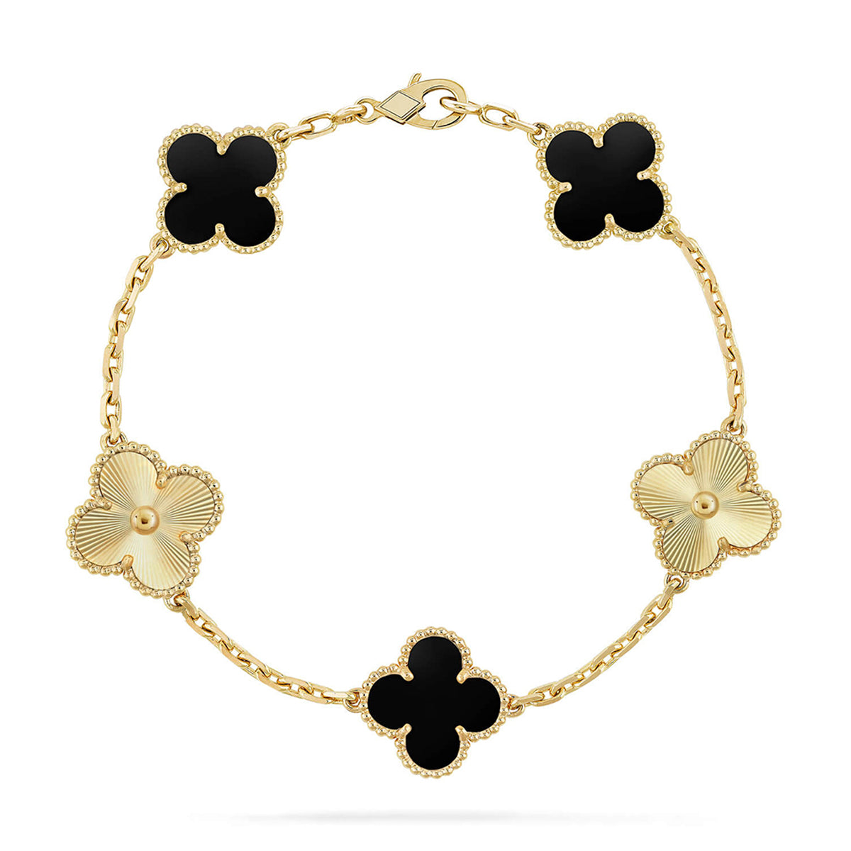[⭐Clover Jewelry] CLOVER 5 MOTIF ONYXS BRACELET COLLECTION