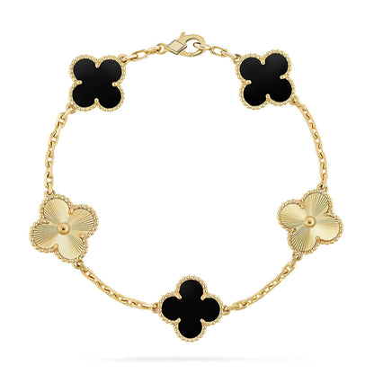 [⭐Clover Jewelry] CLOVER 5 MOTIF ONYXS BRACELET COLLECTION