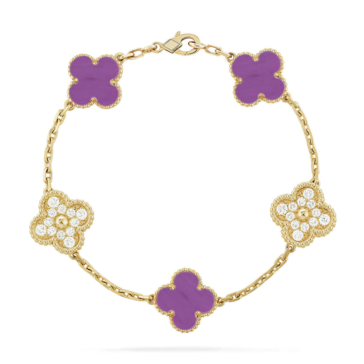 [⭐Clover Jewelry] CLOVER 5 MOTIF VIOLET BRACELET COLLECTION