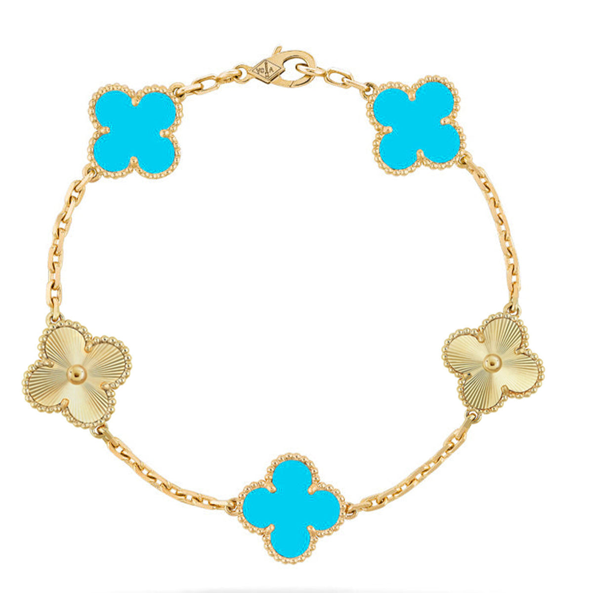 [⭐Clover Jewelry] CLOVER 5 MOTIF TURQUOISE BRACELET COLLECTION