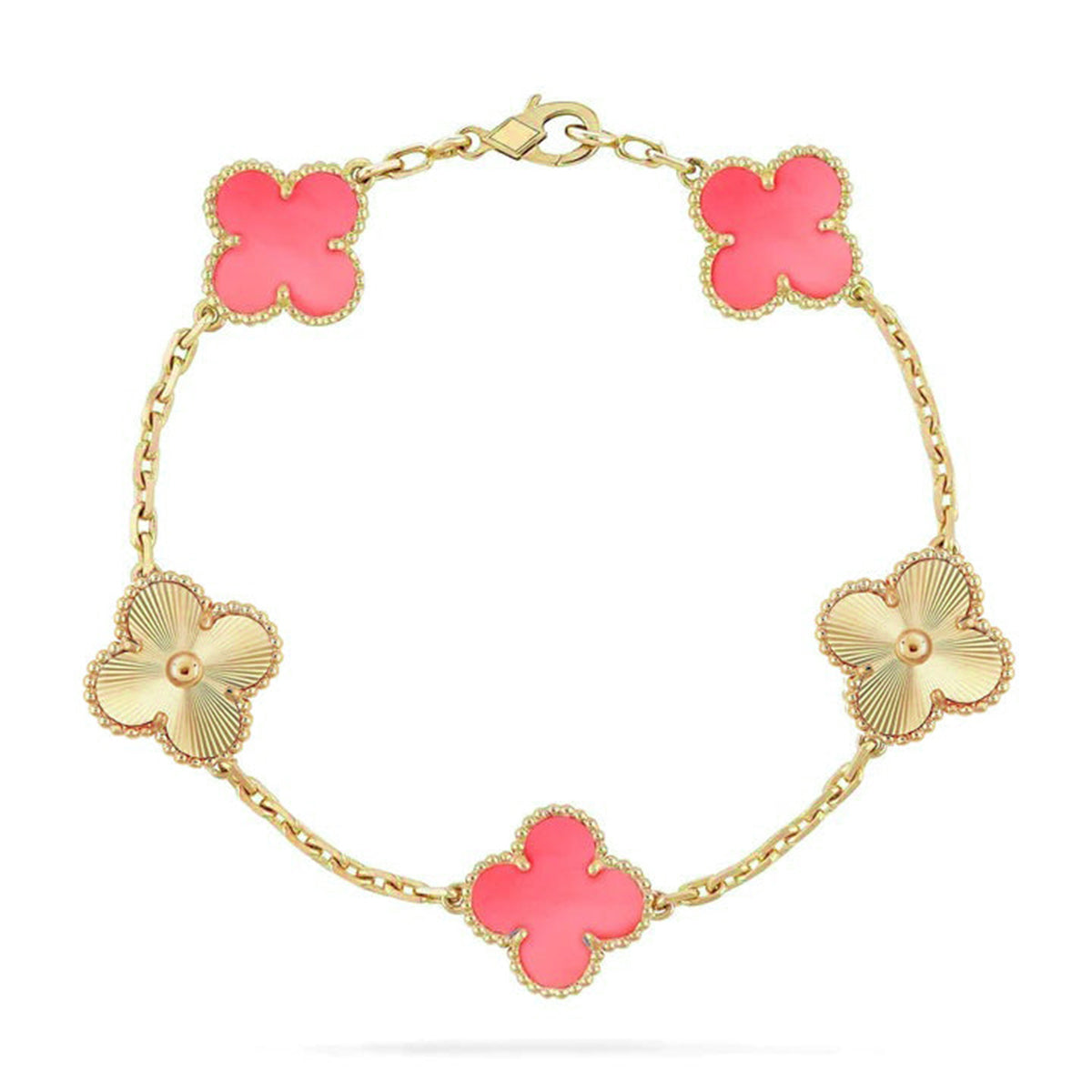 [⭐Clover Jewelry] CLOVER 5 MOTIFS  PINK MOP BRACELET COLLECTION