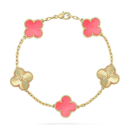 [⭐Clover Jewelry] CLOVER 5 MOTIFS  PINK MOP BRACELET COLLECTION