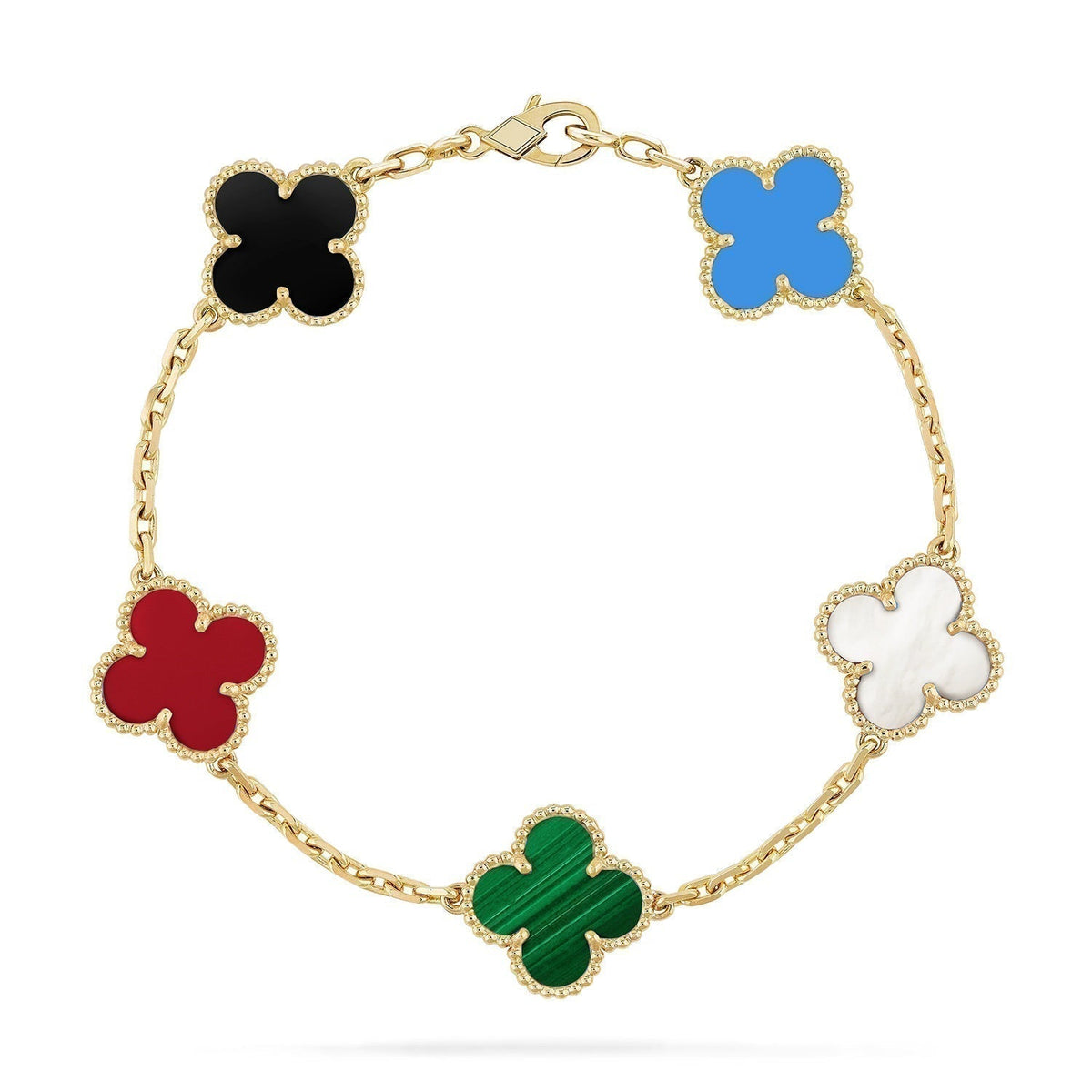 [⭐Clover Jewelry]CLOVER 5 MOTIFS MULTICOLOR BRACELET