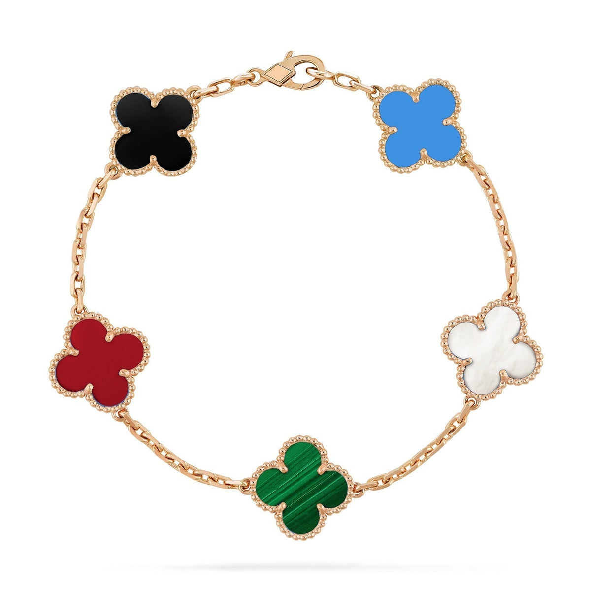 [⭐Clover Jewelry]CLOVER 5 MOTIFS MULTICOLOR BRACELET