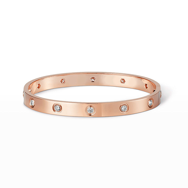 [⭐Clover Jewelry]LOVE BRACELET 6.1MM 10 DIAMONDS