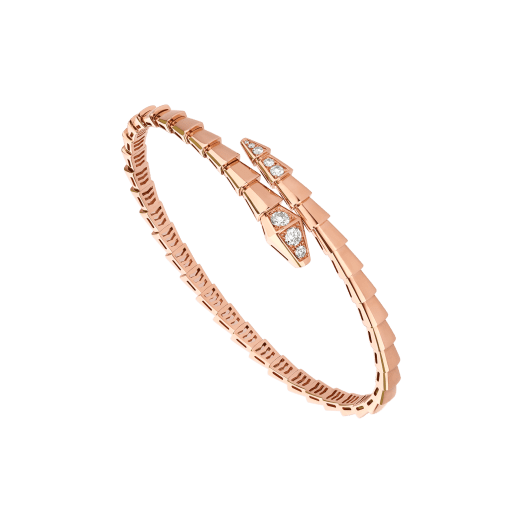 [⭐Clover Jewelry]SERPENTI BRACELET DIAMONDS PINK GOLD