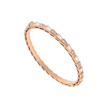 [⭐Clover Jewelry]SERPENTI BRACELET PINK GOLD MOP DIAMOND