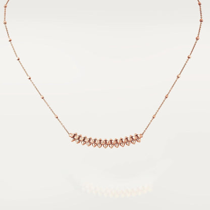 [⭐Clover Jewelry]CLASH PINK GOLD NECKLACE