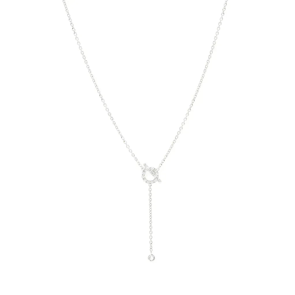 [⭐Clover Jewelry]FINESSE SILVER DIAMOND NECKLACE