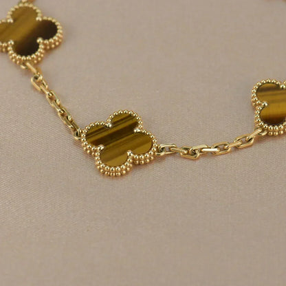 [⭐Clover Jewelry] CLOVER 5 MOTIFS TIGER EYE BRACELET COLLECTION
