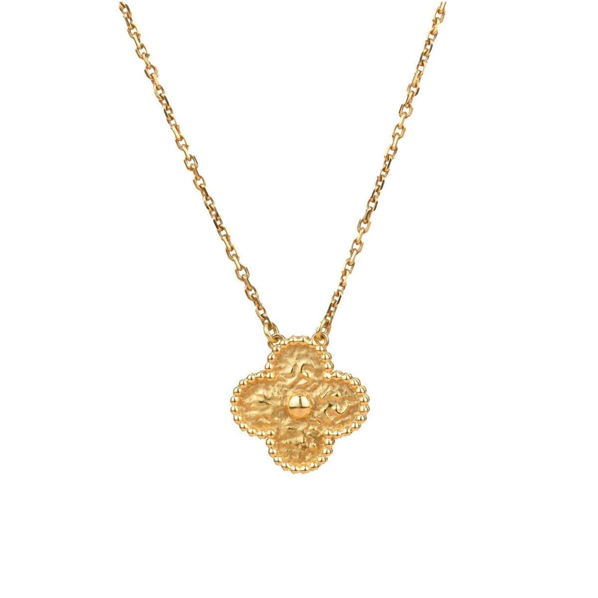 [⭐Clover Jewelry]CLOVER 15MM  BRONZING NECKLACE