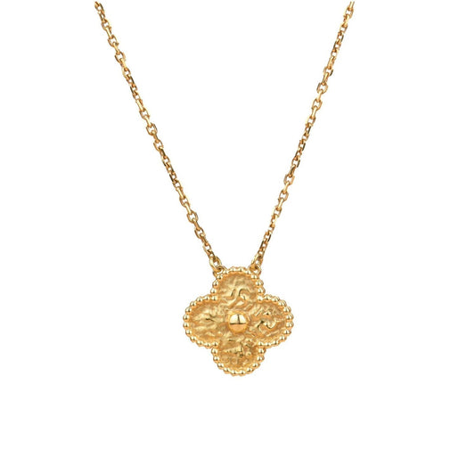 [⭐Clover Jewelry]CLOVER 15MM  BRONZING NECKLACE