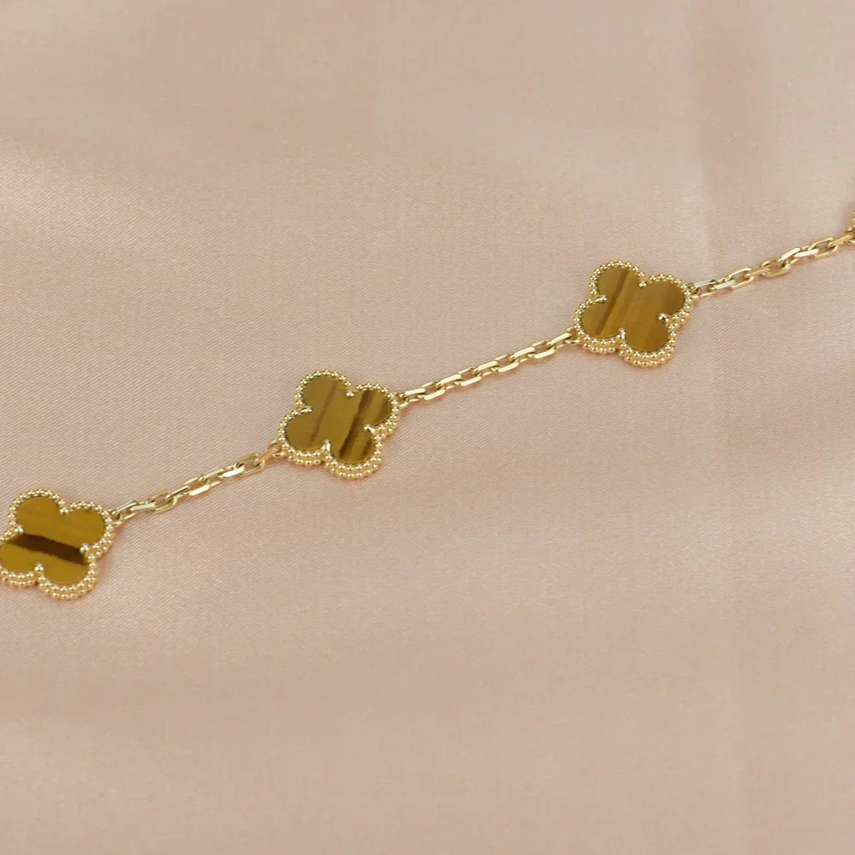[⭐Clover Jewelry] CLOVER 5 MOTIFS TIGER EYE BRACELET COLLECTION