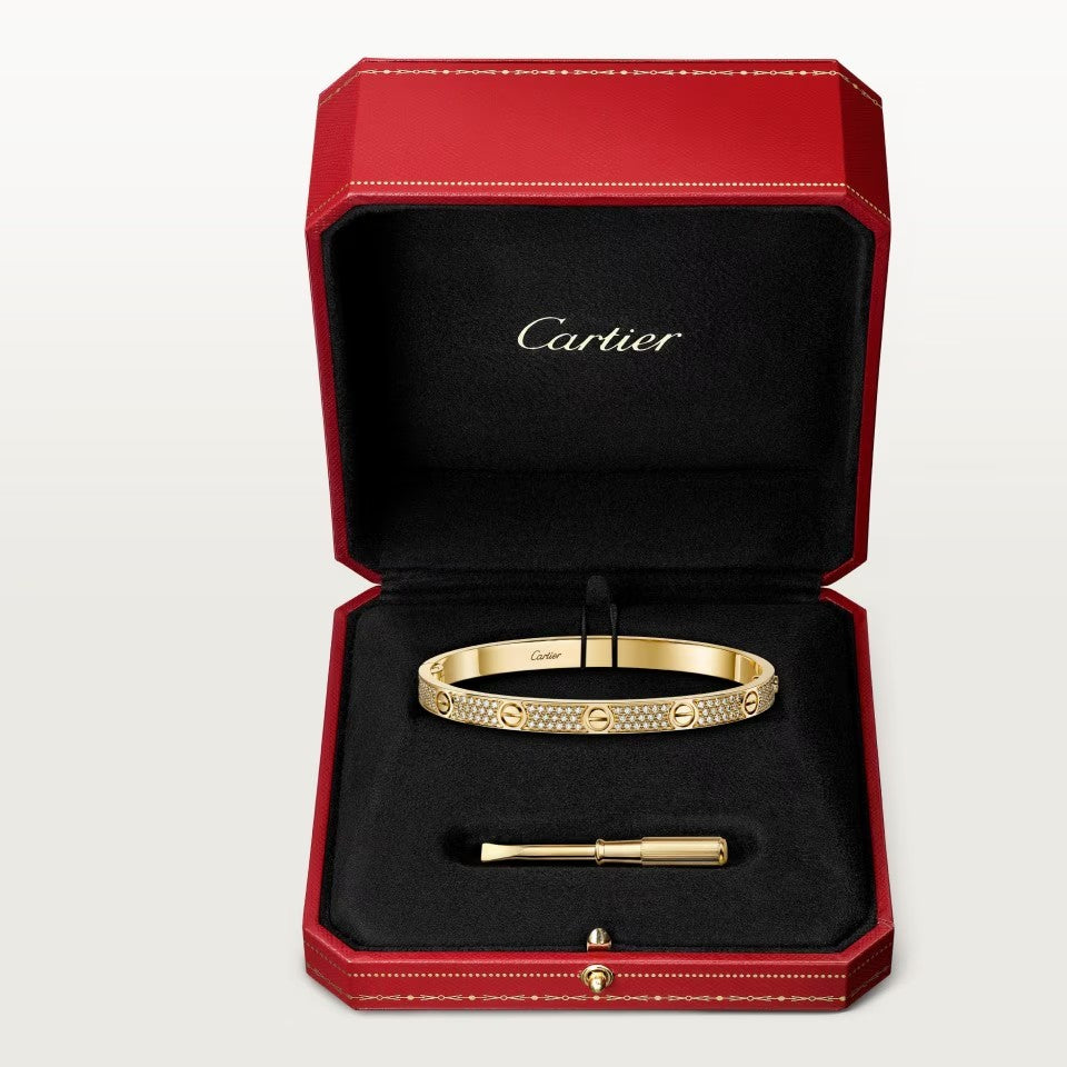 [⭐Clover Jewelry]LOVE BRACELET 4.8MM DIAMOND-PAVED