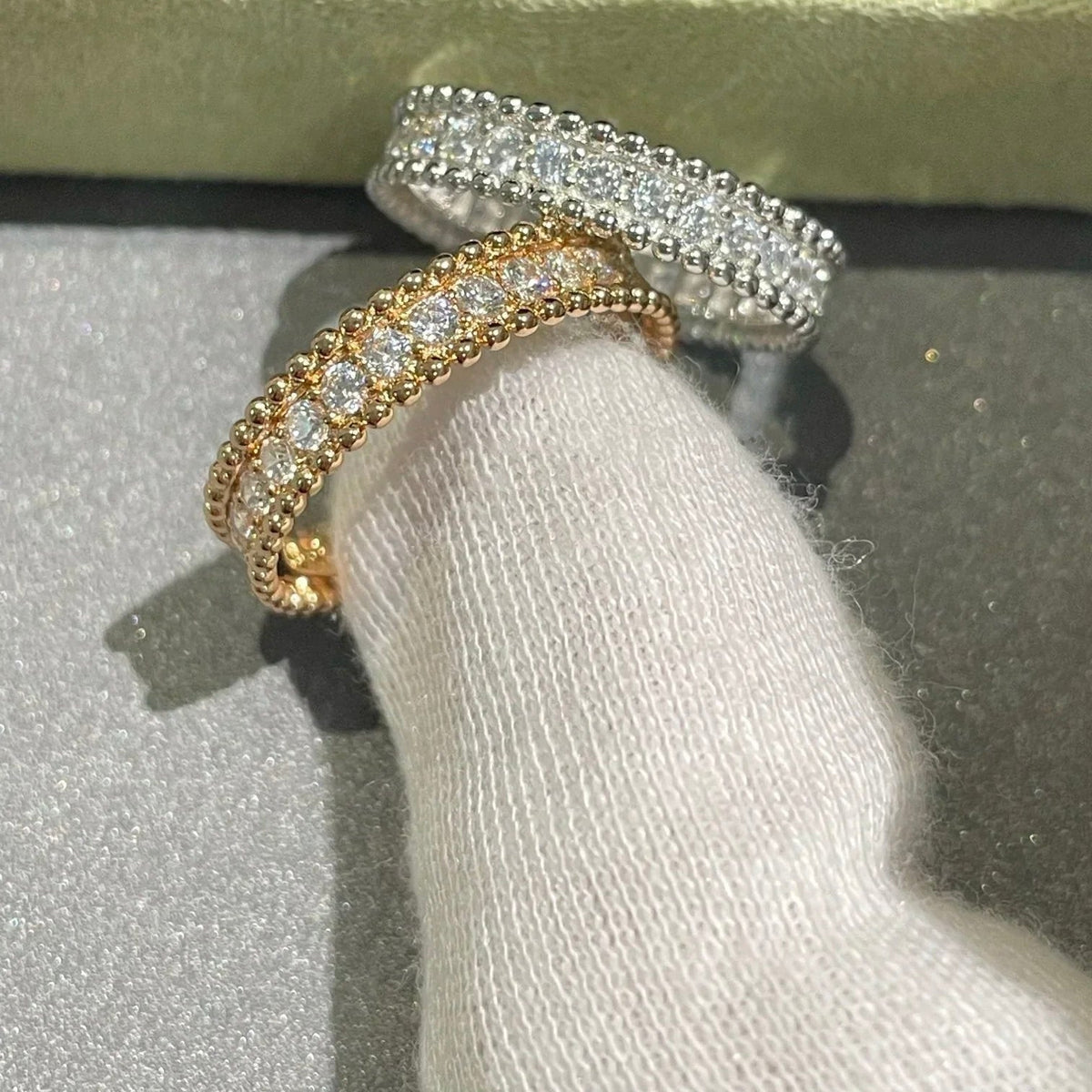 [⭐Clover Jewelry]PERLEE DIAMOND SILVER RING