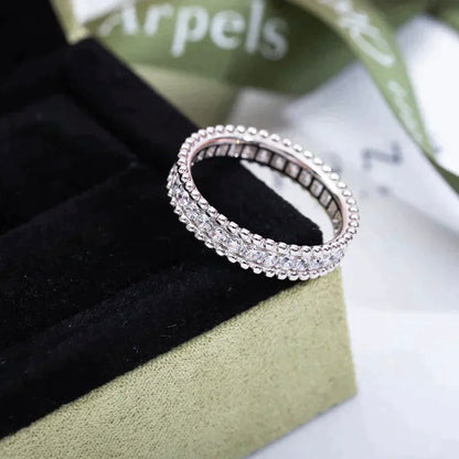 [⭐Clover Jewelry]PERLEE DIAMOND SILVER RING
