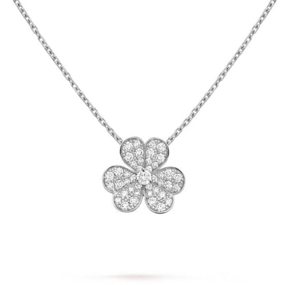[⭐Clover Jewelry]CLOVER DIAMOND NECKLACE SILVER