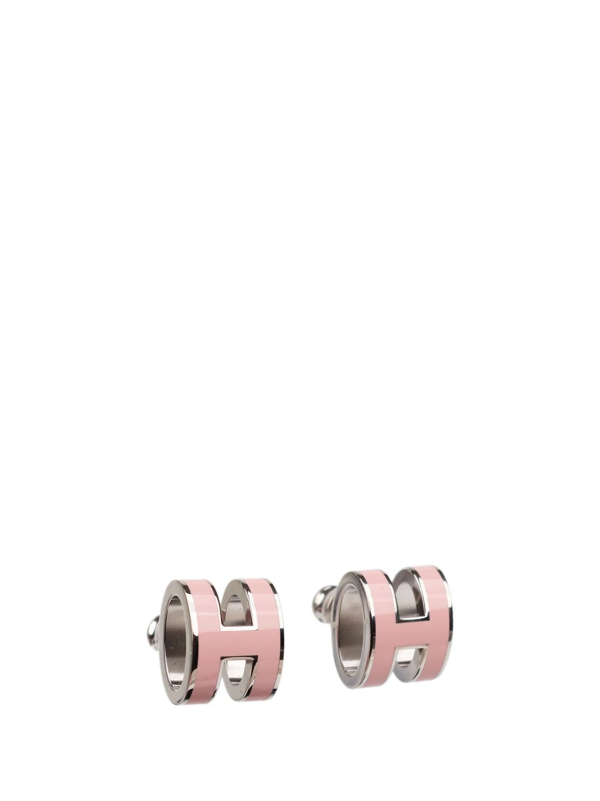 [⭐Clover Jewelry]MINI POP H SILVER EARRINGS PINK