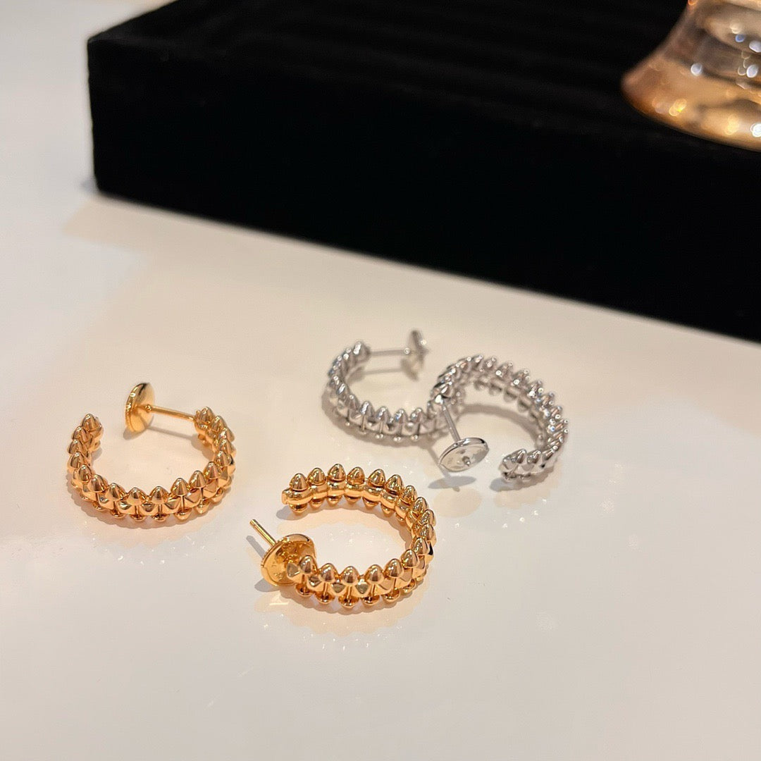 [⭐Clover Jewelry]CLASH SMALL HOOP EARRINGS