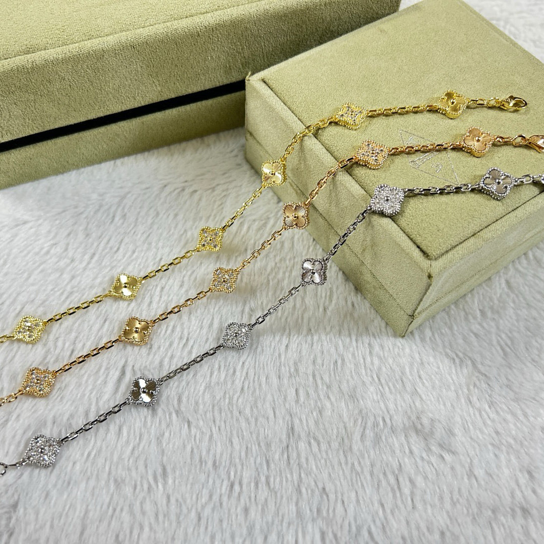 [⭐Clover Jewelry]CLOVER 6 MOTIF DIAMOND LASER BRACELET