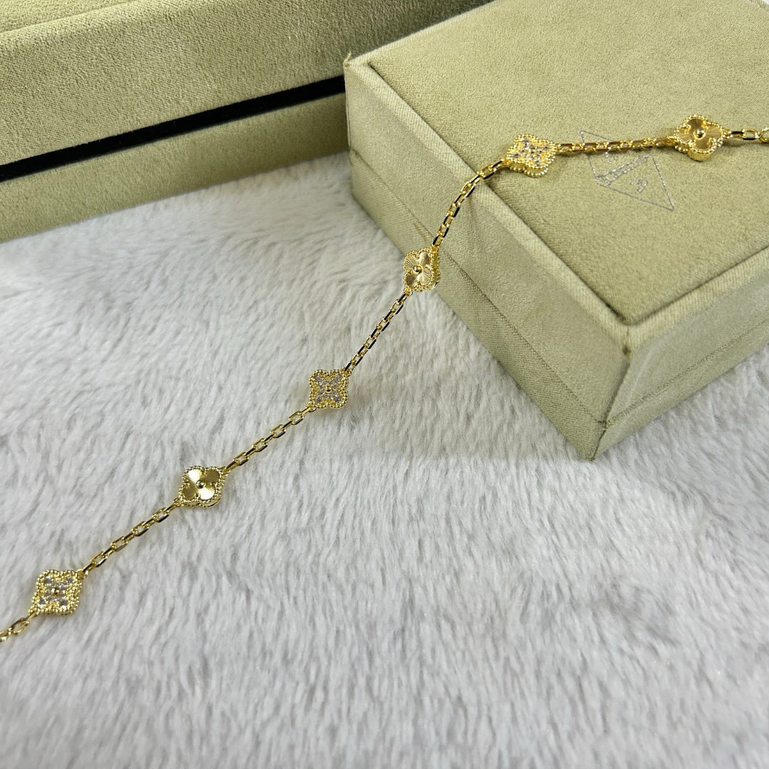 [⭐Clover Jewelry]CLOVER 6 MOTIF DIAMOND LASER BRACELET