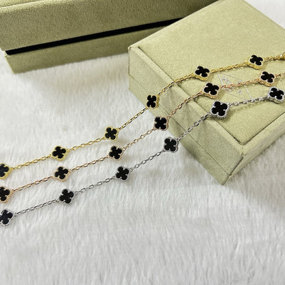 [⭐Clover Jewelry]CLOVER 6 MOTIF  ONYXS BRACELET