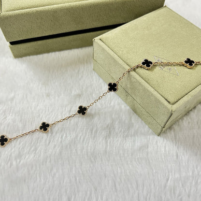 [⭐Clover Jewelry]CLOVER 6 MOTIF  ONYXS BRACELET