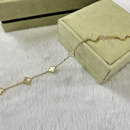 [⭐Clover Jewelry]CLOVER 6 MOTIF WHITE MOP BRACELET