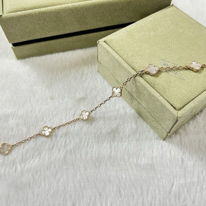 [⭐Clover Jewelry]CLOVER 6 MOTIF WHITE MOP BRACELET