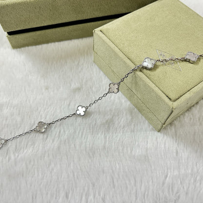 [⭐Clover Jewelry]CLOVER 6 MOTIF WHITE MOP BRACELET