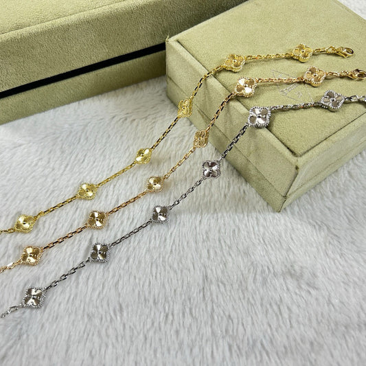 [⭐Clover Jewelry]CLOVER 6 MOTIF DIAMOND BRACELET