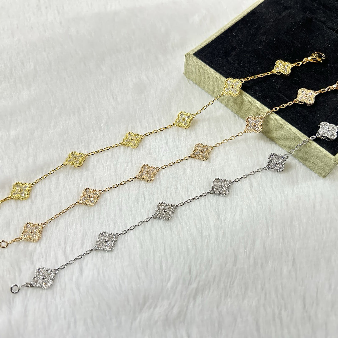 [⭐Clover Jewelry]CLOVER 6 MOTIF DIAMOND BRACELET