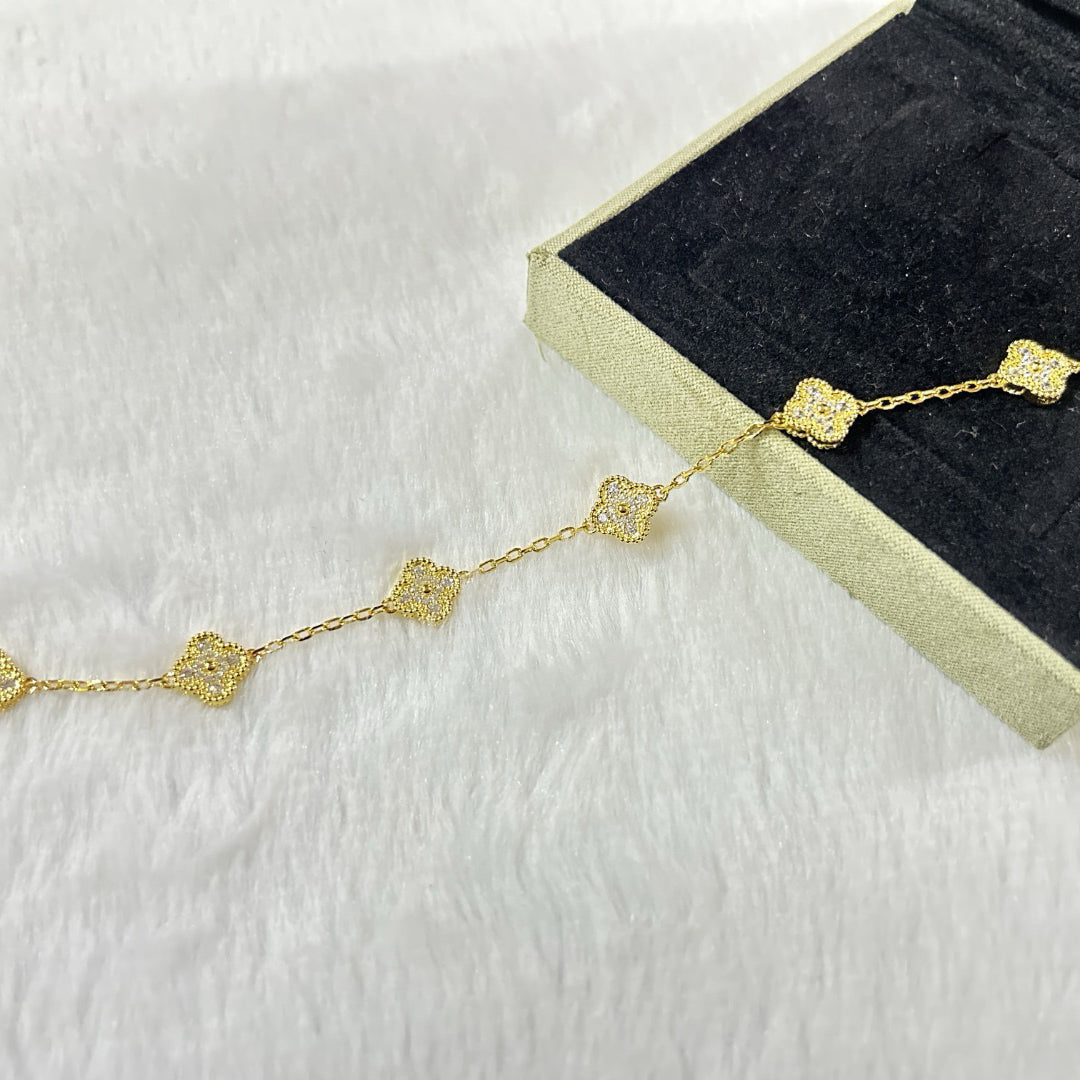 [⭐Clover Jewelry]CLOVER 6 MOTIF DIAMOND BRACELET