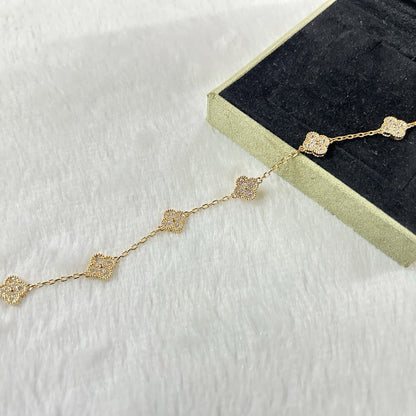 [⭐Clover Jewelry]CLOVER 6 MOTIF DIAMOND BRACELET