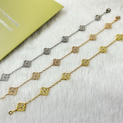 [⭐Clover Jewelry]CLOVER 6 MOTIF DIAMOND BRACELET